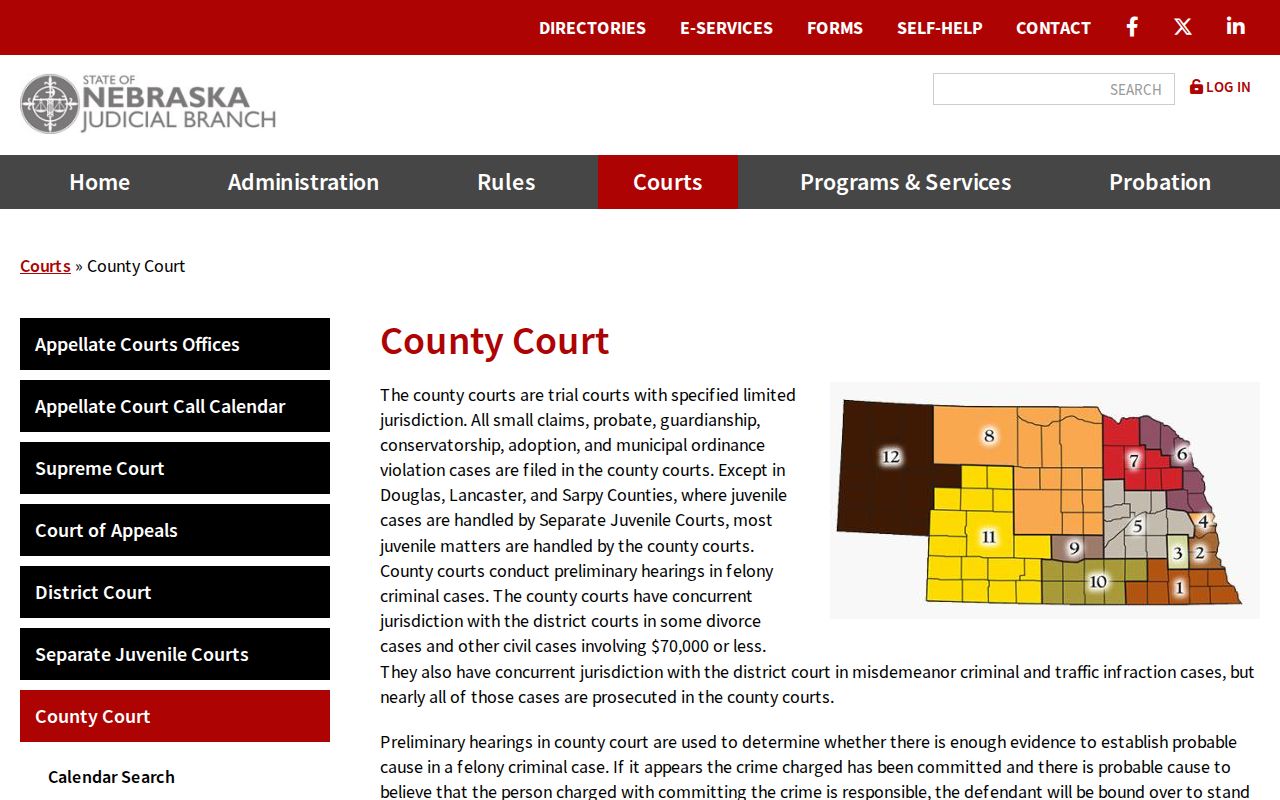 Fillmore County court docket Nebraska County Court jurisdiction overview